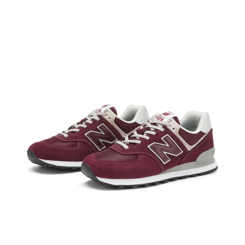 New Balance 574 Burgundy White-1