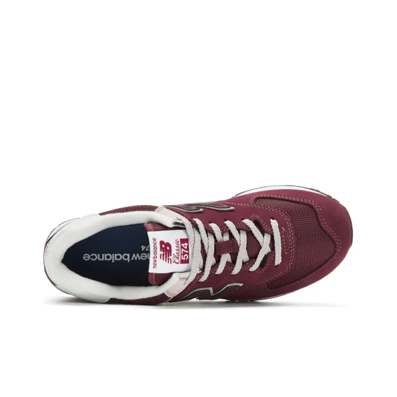 New Balance 574 Burgundy White-2