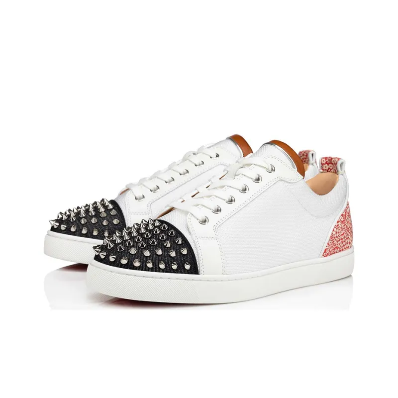 CL Louis Junior Spikes Orlato Low Top Stylish Skateboarding Shoes Men's White-1