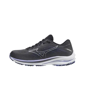 Mizuno Women's Wave Rider 25 Wide 'Black Pearl Violet Glow' Women's