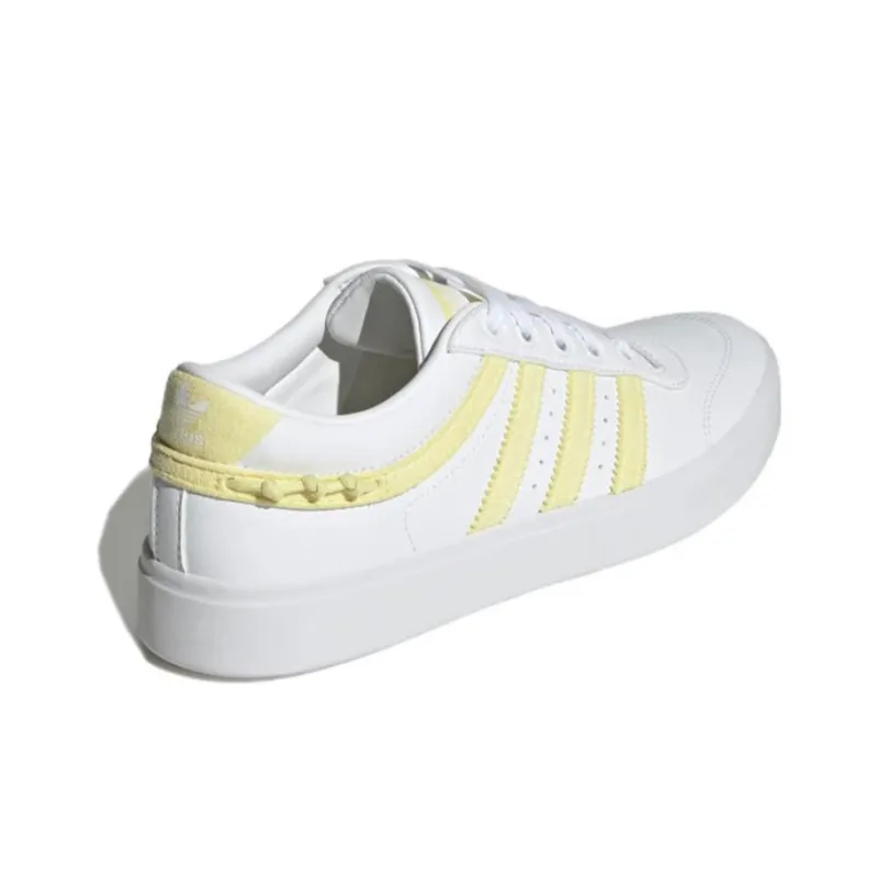Adidas Originals Bryony Anti-Slip Wear-Resistant Low-Top Skateboard Shoes Women's White Yellow-3