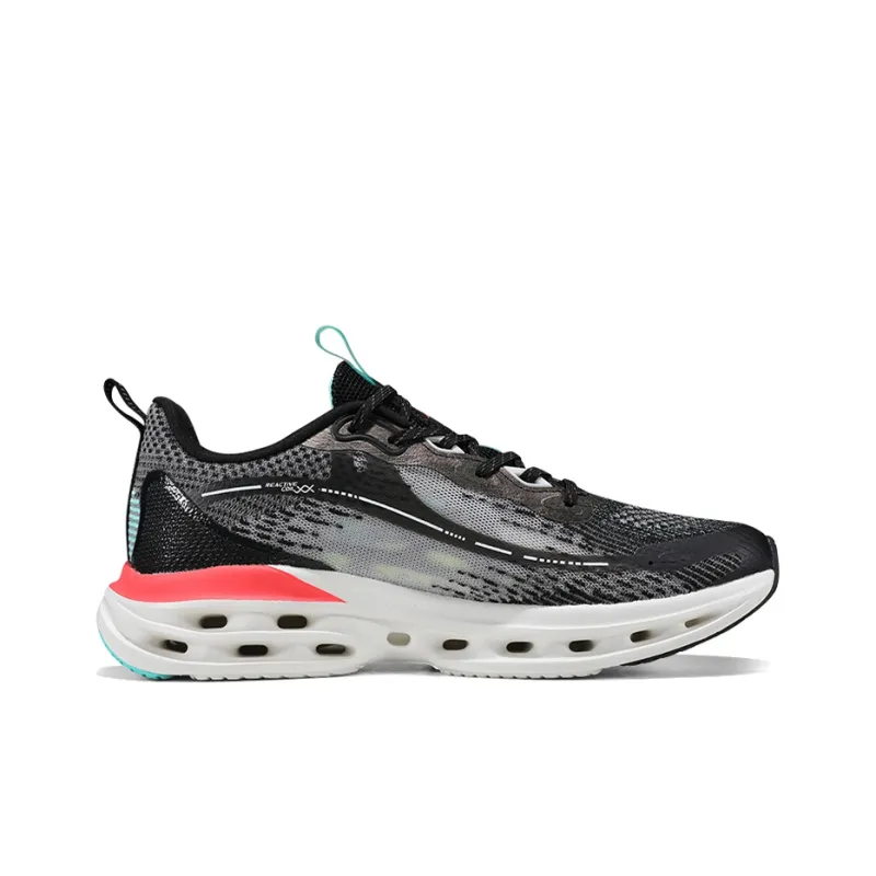 XTEP Breathable Lightweight Cushioning Slip Resistant Abrasion Resistant Low Top Casual Running Shoes Men's Black Green-1