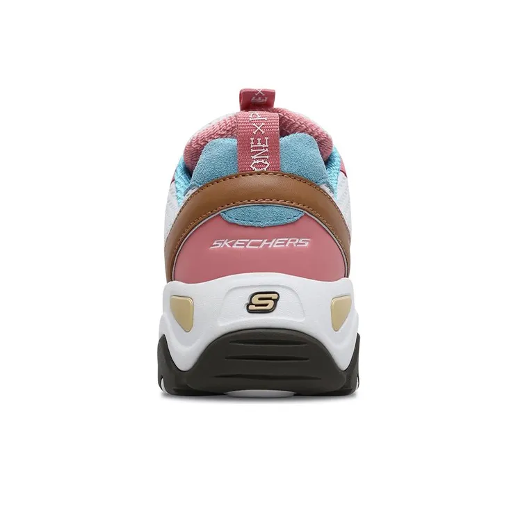 One Piece X Skechers D'LITES Series Casual Shoes Unisex Low-Top White/Pink/Blue-3