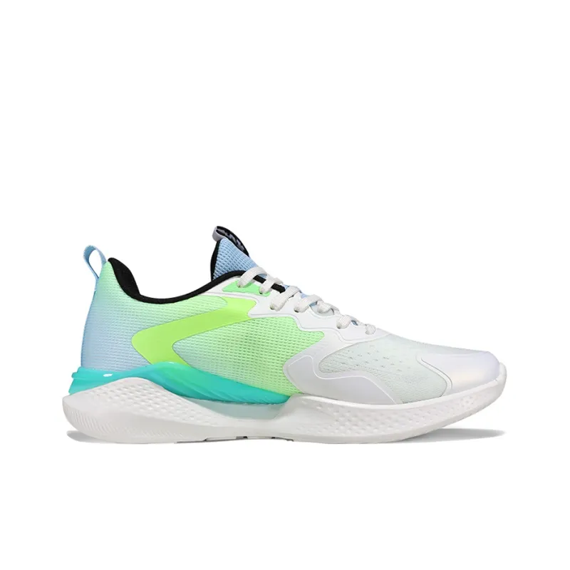 XTEP Chi Feng 5.0 Low Top Speedwind Technology Running Shoes Men's White Green Blue-1