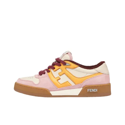 FENDI Match Pink Yellow Suede Women's