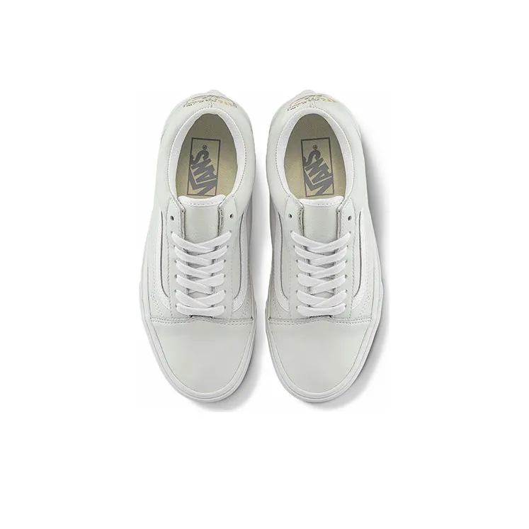 Vans Old Skool Low Top Casual Skate Shoes White Flower Printing Unisex-2