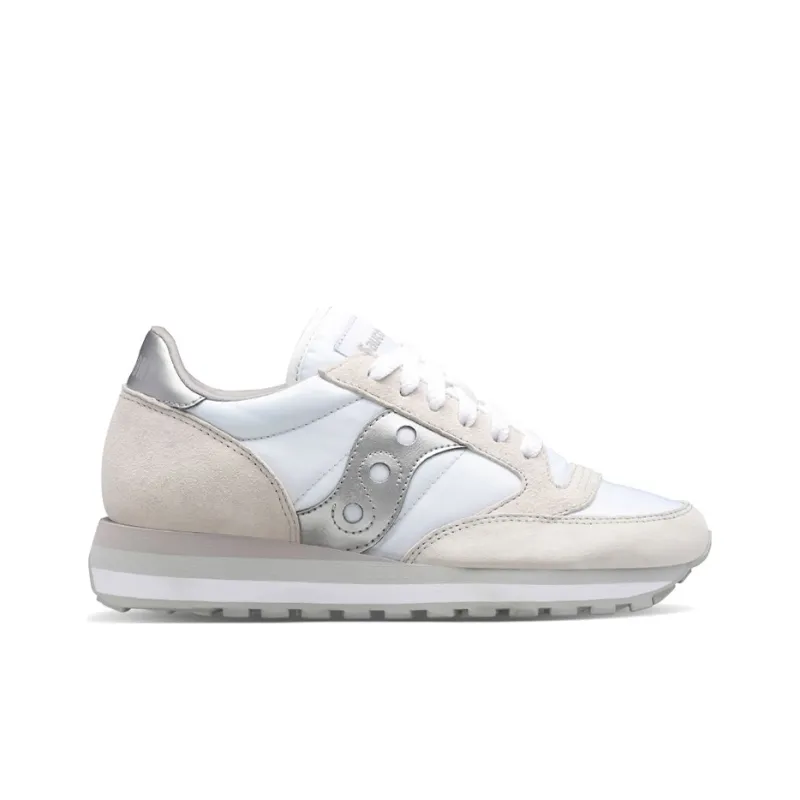 saucony Jazz Triple White Silver Women's-1