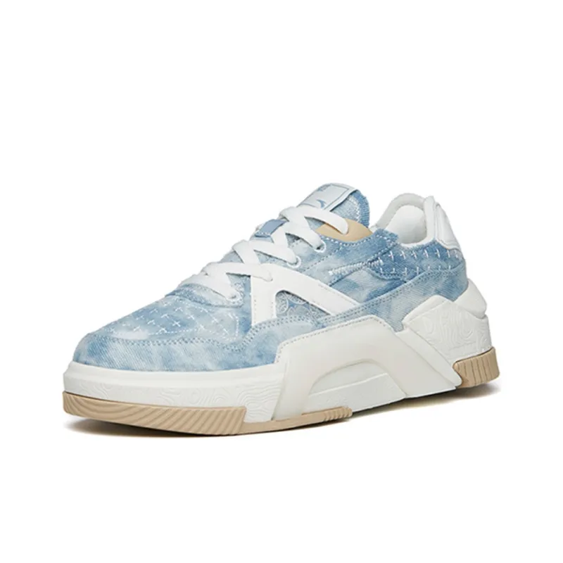 Anta Low Top Skateboard Shoes Women's Blue-2