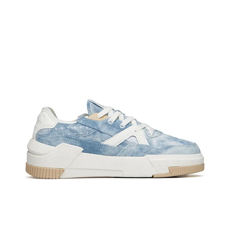 Anta Low Top Skateboard Shoes Women's Blue-1