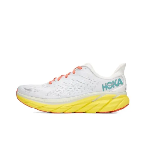 HOKA ONE ONE Clifton 8 Blanc De Blanc Illuminating Yellow