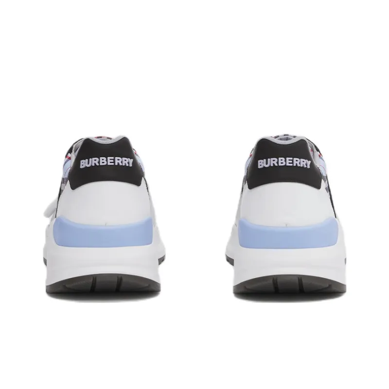 Burberry Ramsey Haymarket Check Print Light Blue White Black-4