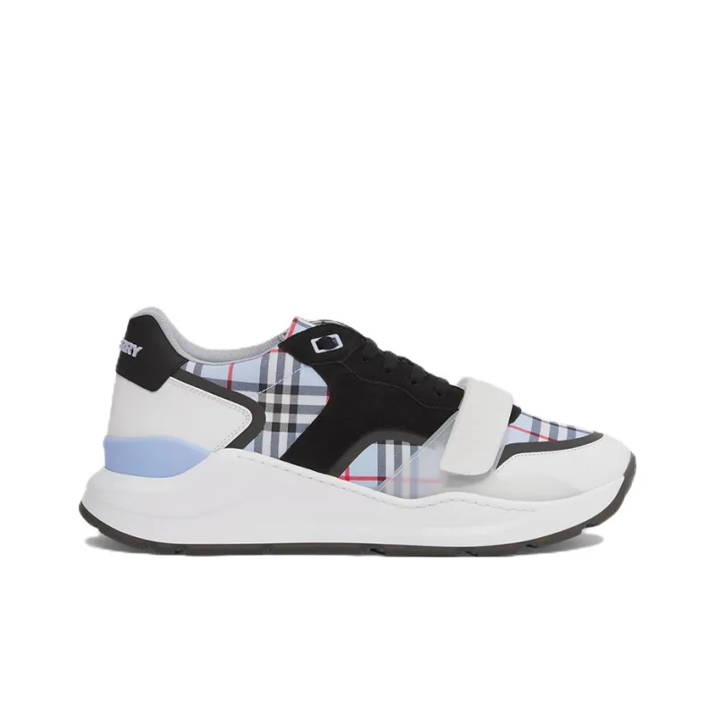 Burberry Ramsey Haymarket Check Print Light Blue White Black-1