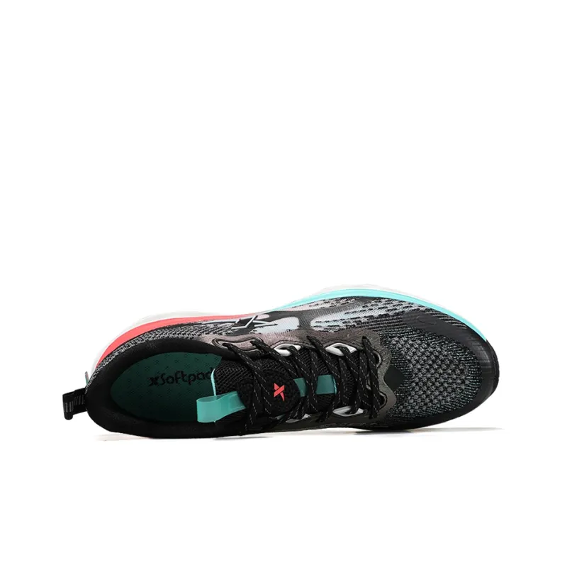 XTEP Breathable Lightweight Cushioning Slip Resistant Abrasion Resistant Low Top Casual Running Shoes Men's Black Green-2