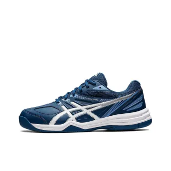 Asics Court Slide 2 Anti-Slip And Wear-Resistant Breathable Low-Top Tennis Shoes Men's Dark Blue Silver