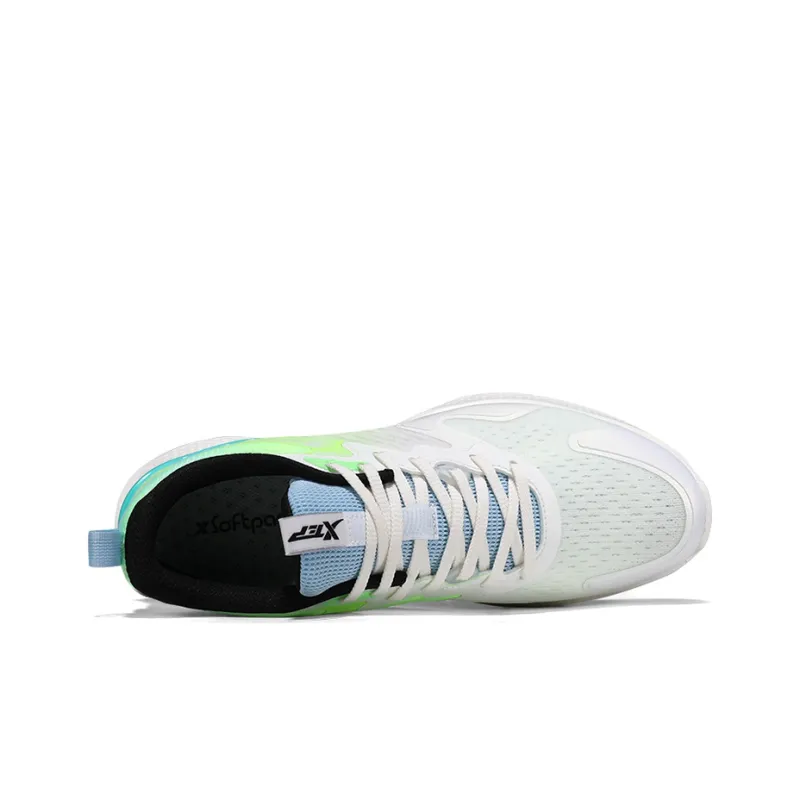 XTEP Chi Feng 5.0 Low Top Speedwind Technology Running Shoes Men's White Green Blue-2