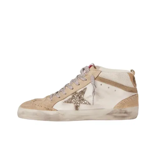 Golden Goose Mid Star Skateboard Shoes Women's Mid-Top White