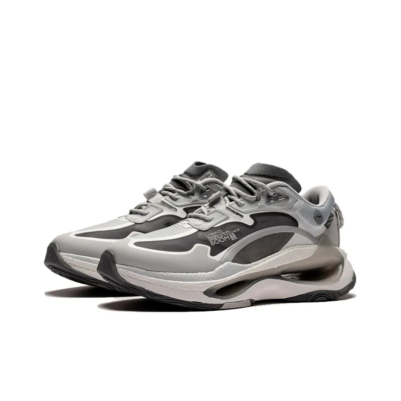 LiNing Beyond Infinity Durable Breathable Low Top Sports Casual Shoes Men's Glacier Gray-2