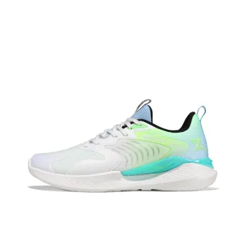 XTEP Chi Feng 5.0 Low Top Speedwind Technology Running Shoes Men's White Green Blue