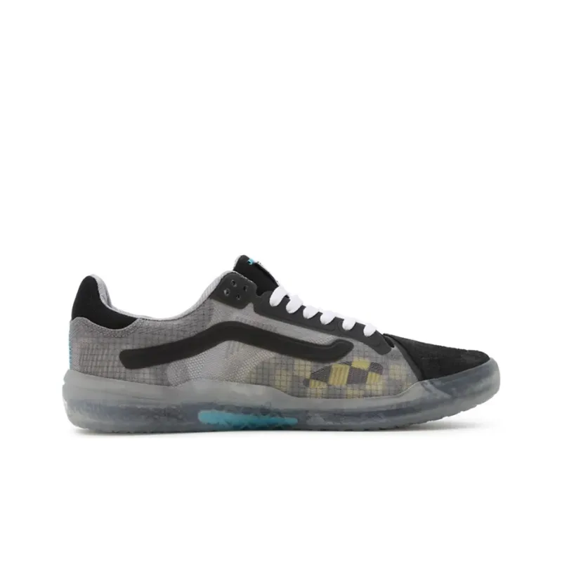 Vans Evdnt Transparent Rw Ultimatewaffle Low-Top Skateboard Shoes Unisex Black Gray Yellow-1