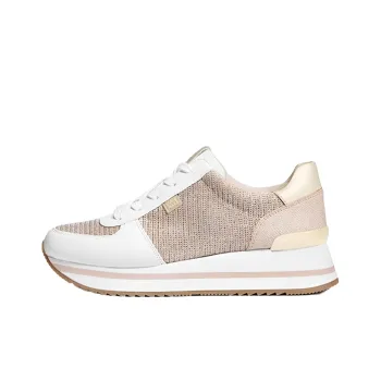 MICHAEL KORS Monique Cushioned Wear-Resistant Coverage Low-Top Casual Shoes Women's White Gold