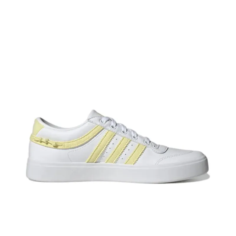 Adidas Originals Bryony Anti-Slip Wear-Resistant Low-Top Skateboard Shoes Women's White Yellow-1