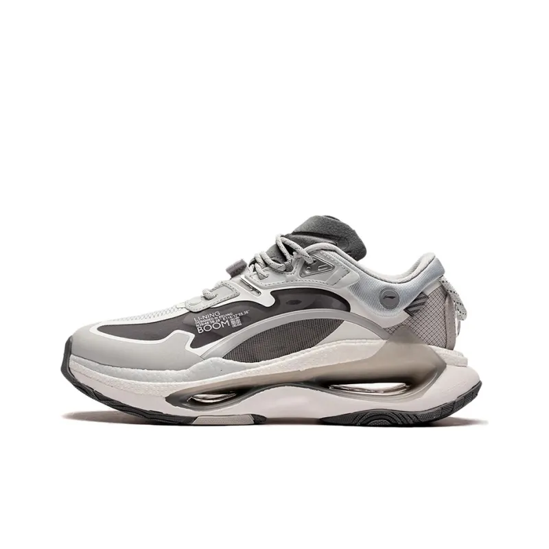 LiNing Beyond Infinity Durable Breathable Low Top Sports Casual Shoes Men's Glacier Gray-0