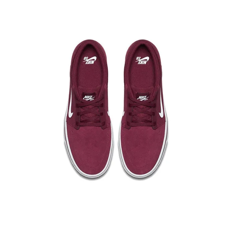 Nike SB Portmore Lightweight Low-Top Skateboard Shoes Men's Maroon-2