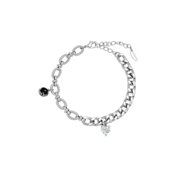 Cooraree Bracelets Unisex Silver