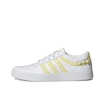Adidas Originals Bryony Anti-Slip Wear-Resistant Low-Top Skateboard Shoes Women's White Yellow