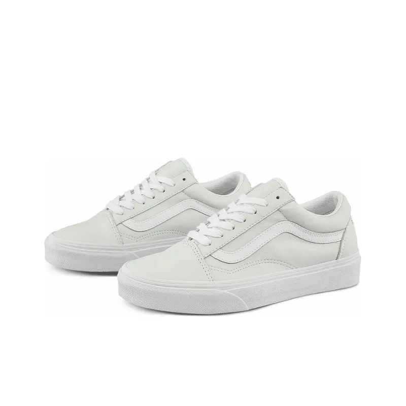 Vans Old Skool Low Top Casual Skate Shoes White Flower Printing Unisex-1