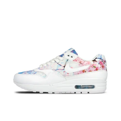 Nike Air Max 1 Running Shoes Women's Low-Top White/Purple/Blue