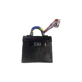 HERMES Kelly Pendants Unisex Black