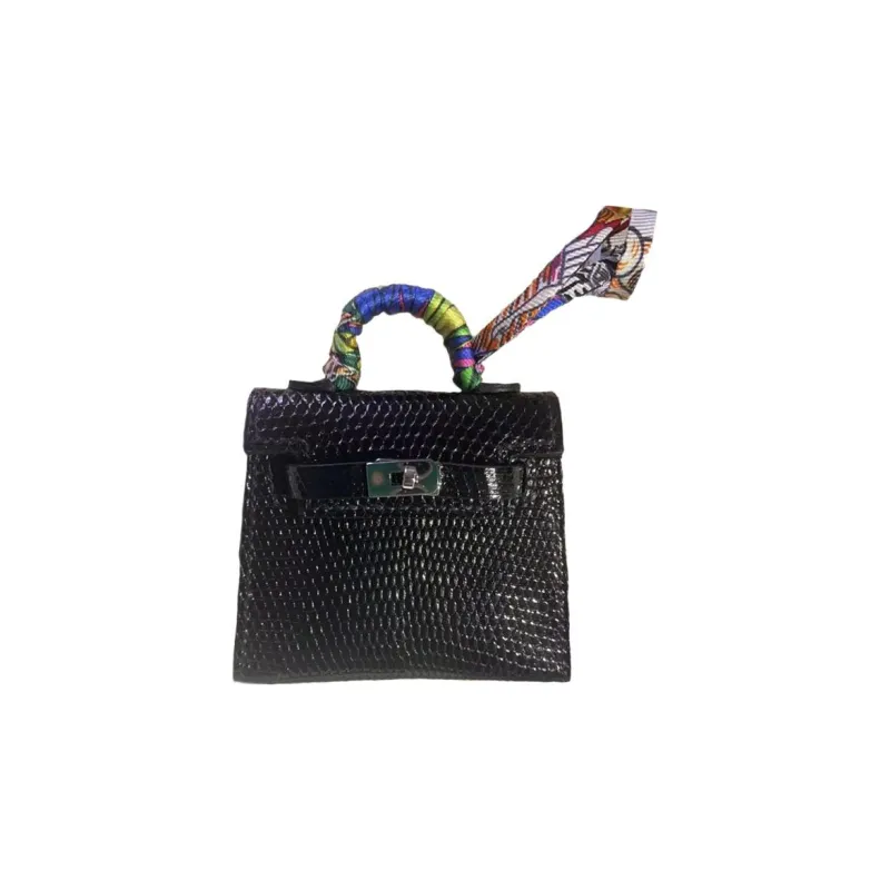 HERMES Kelly Pendants Unisex Black-0