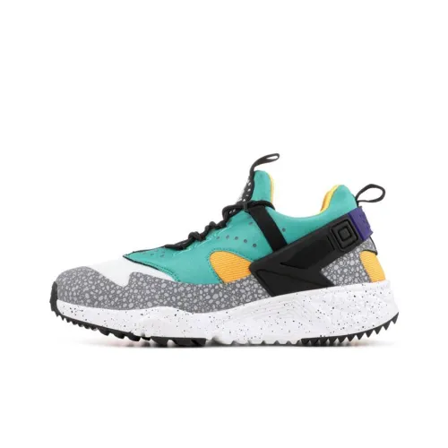 Nike AIR HUARACHE UTILITY Running Shoes Men Low-Top White/Green/Black