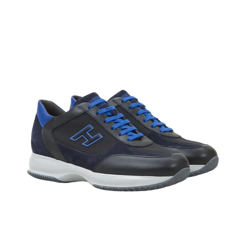 HOGAN Interactive Casual Shoes Men Low-Top Blue/Black-2