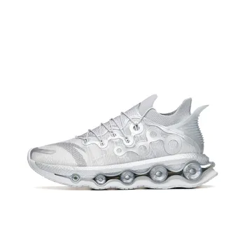 Anta Running Collection Cushioned Anti Slip And Wear Resistant Lightweight Low Top Running Shoes Men's Silver