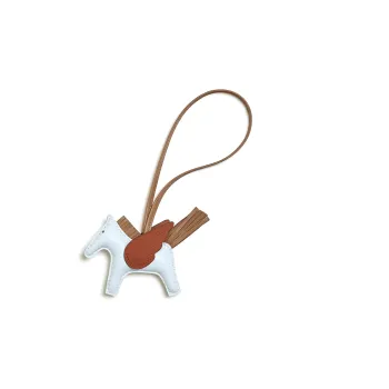 HERMES Leather Pendants Unisex White