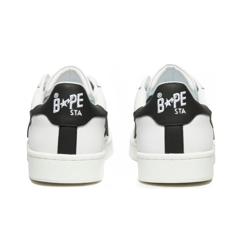 A BATHING APE SKULL STA Stylish Skateboarding Shoes Men's White Black-2