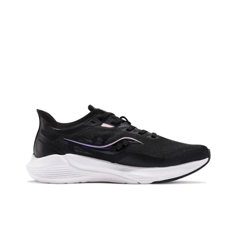 Saucony Humming 2 Cushioned Anti Slip And Wear Resistant Lightweight Low Top Running Shoes Women's Black Pinkish-1