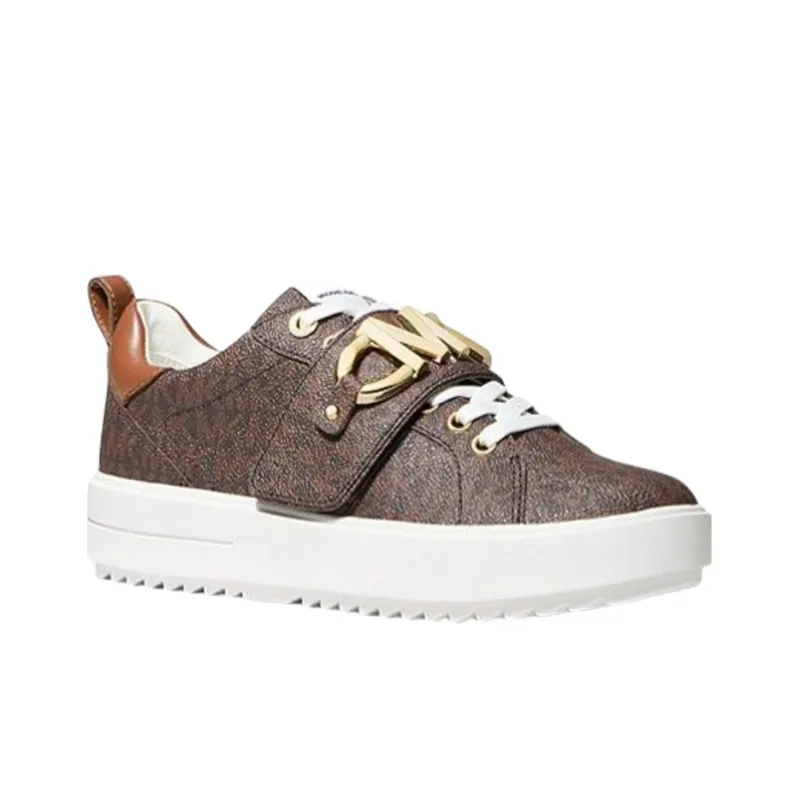 MICHAEL KORS Emmett Stylish Skateboarding Shoes Women's Brown-2