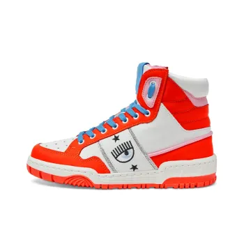 CHIARA FERRAGNI CF-1 High-Top Stylish Skateboarding Shoes Women's White Red