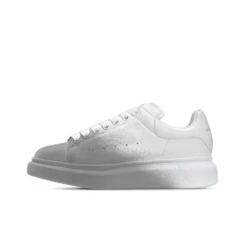 Alexander McQueen Oversized Sneaker 'White Grey Velvet Spray' Women's