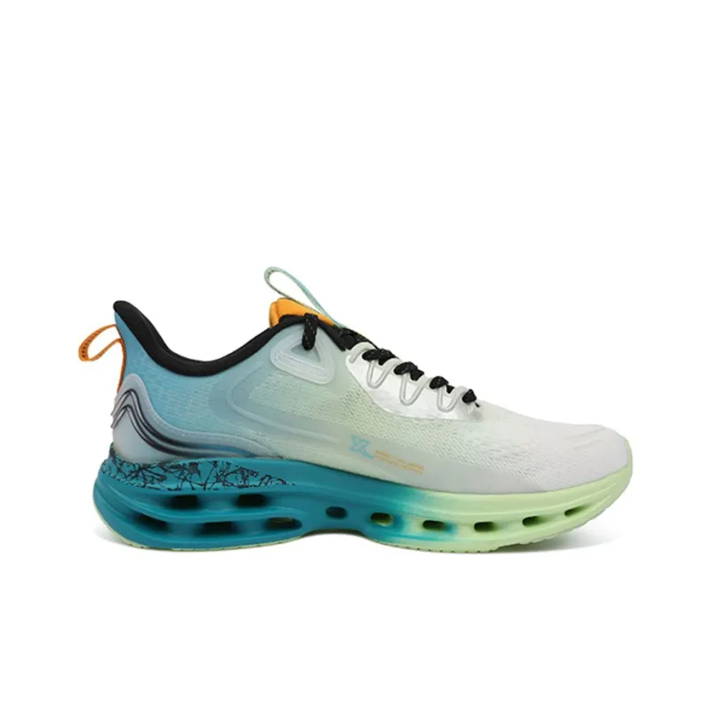 XTEP Shock Absorption Spinning 9.0 Cushioning Anti Slip Wear Resistant Breathability Low Top Running Shoes Men's Green-1