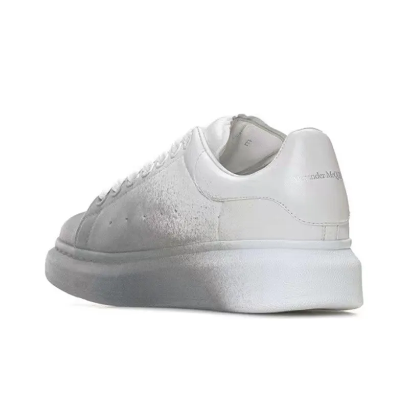 Alexander McQueen Oversized Sneaker 'White Grey Velvet Spray' Women's-2