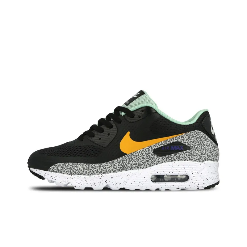 Nike Air Max 90 Cushioning Anti-Slip And Wear-Resistant Low-Top Air Cushion Running Shoes Men's Black Green-0