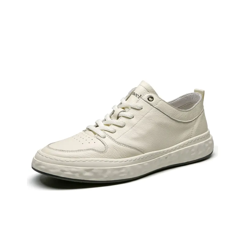 LEAVELAND Stylish Skateboarding Shoes Men's White-1
