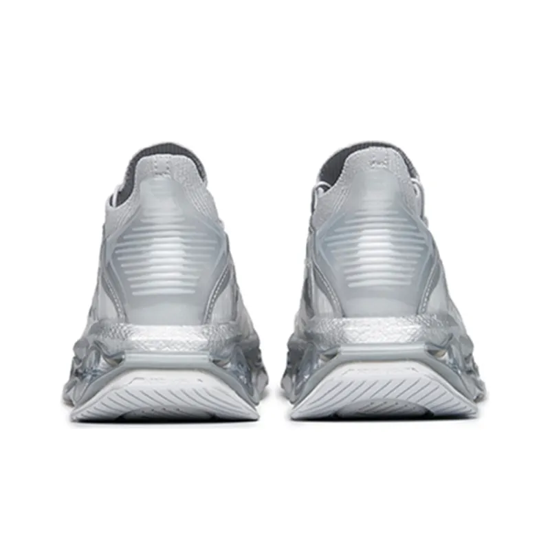 Anta Running Collection Cushioned Anti Slip And Wear Resistant Lightweight Low Top Running Shoes Men's Silver-4