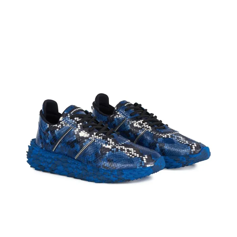 Giuseppe Zanotti/GZ Urchin Wear-Resistant Low-Top Casual Shoes Men's Blue Black-2