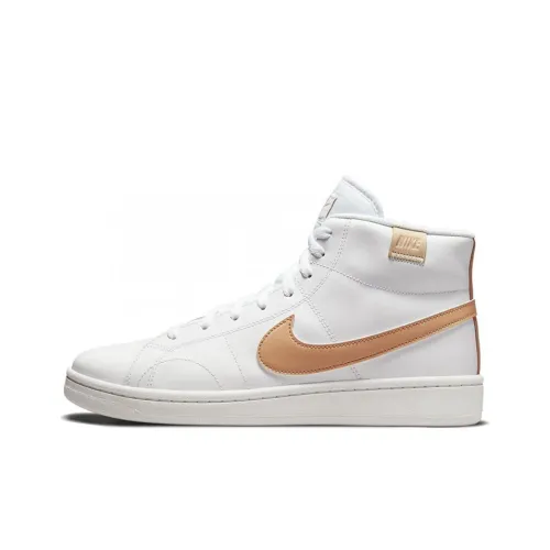 Nike Court Royale Skateboard Shoes Men Mid-Top White/Gold