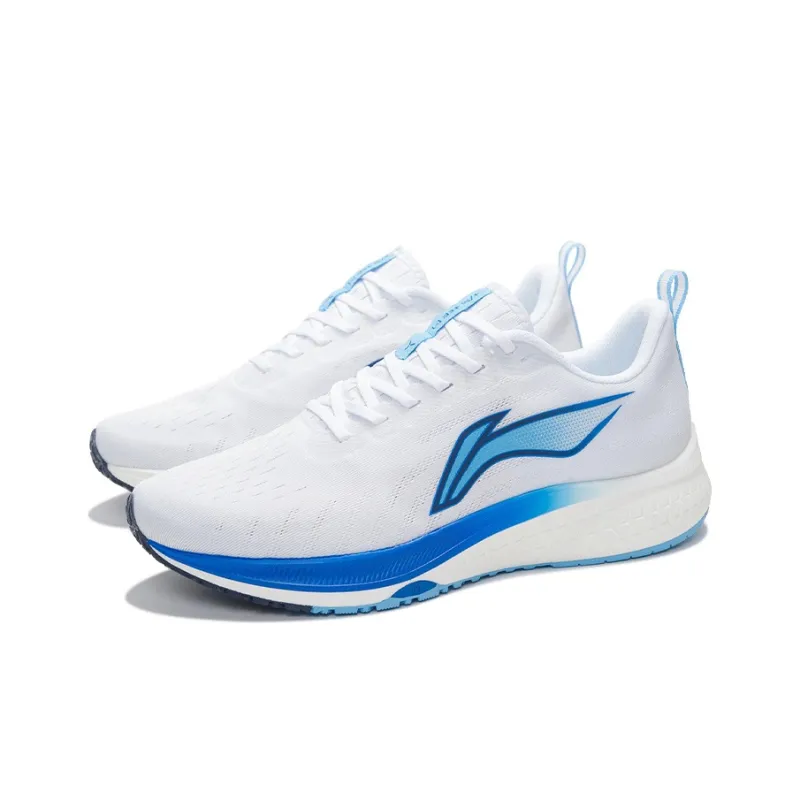 LiNing Red Hare 5 Cushioning Anti Slip And Wear Resistant Low Top Running Shoes White Blue-2